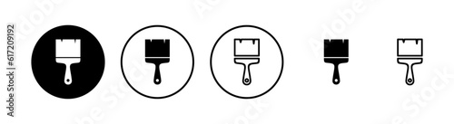 Paint icons set. Paint brush vector icon. Paint roller icon