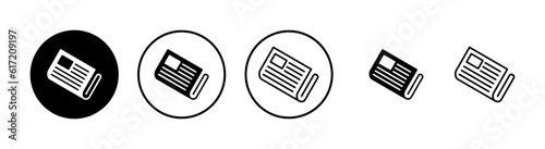 Newspaper icons set. news paper icon vector