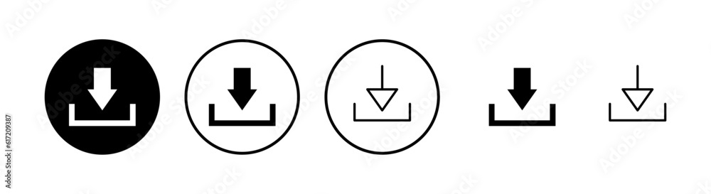 Download icons set. Downloading vector icon Download icons set. Downloading vector icon
