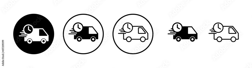 Delivery Icons set. Fast Delivery Icon. Fast shipping delivery truck. Truck icon delivery Delivery Icons set. Fast Delivery Icon. Fast shipping delivery truck. Truck icon delivery