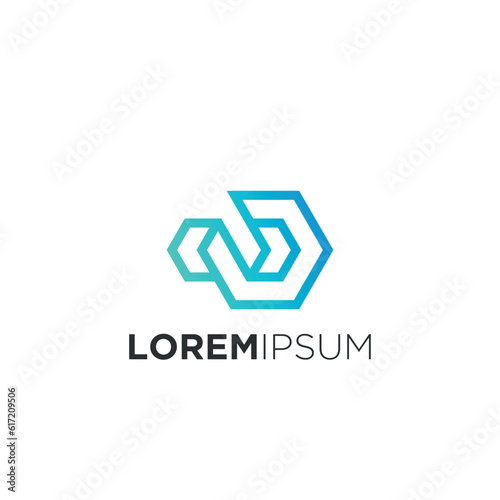 Free Download vector logo illustration hexagon gradient colorful style art - GFXLoad