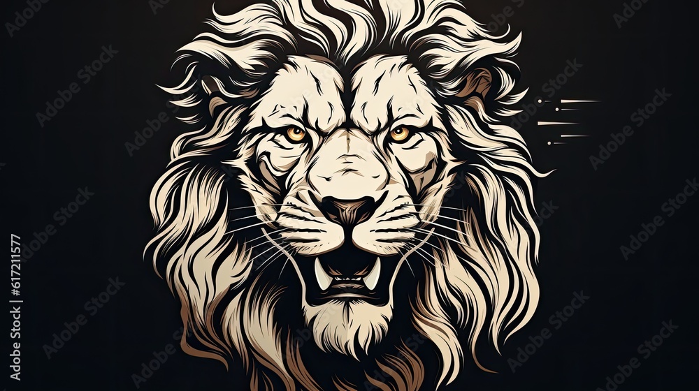 lion head illustration lion head illustration