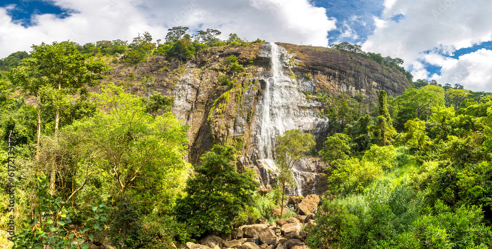 Diyaluma waterfall in  Sri Lanka