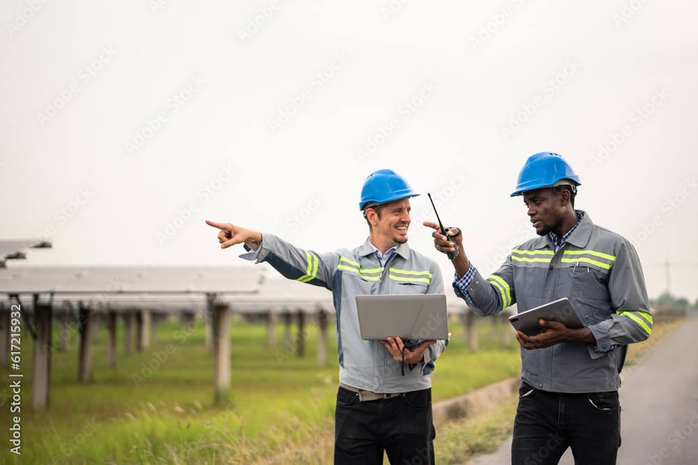 Professional engineer work to maintenance of photovoltaic panel system. Professional engineer work to maintenance of photovoltaic panel system.