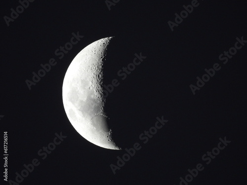 Obraz na plátně Observation of waning moon.