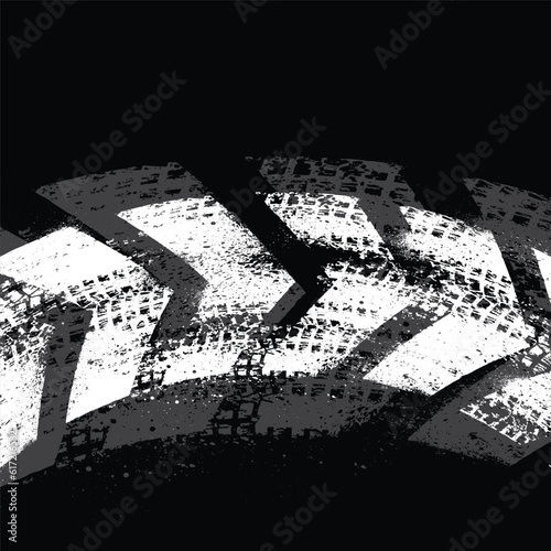 White grunge splash tires wrap