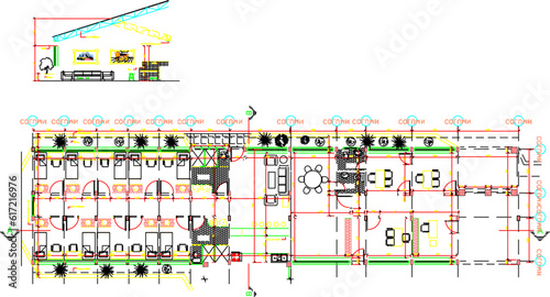 Assembly hall architectural design illustration vector sketch