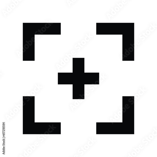 camera focus icon vector