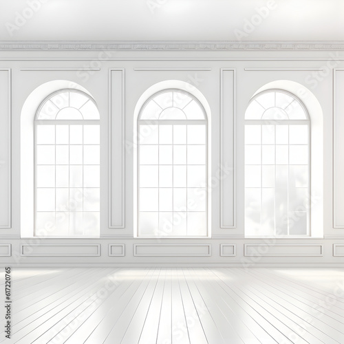 Abstract 3d white architecture interior for design  modern  contempary  indoor