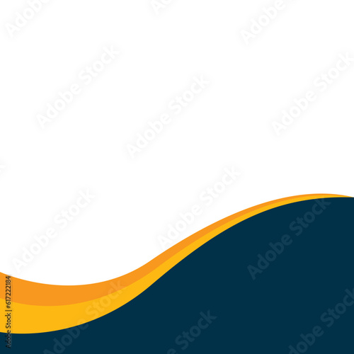 Business wave frame border. Business footer, header, frame.