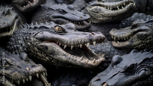 Pile of crocodiles photo