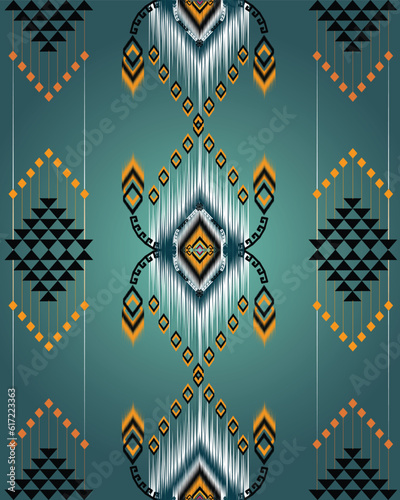 Geometric ethnic pattern. Navajo, Western, American, African,Aztec motif,flora striped . Design for Fashion,wallpaper, clothing, wrapping,Batik,fabric,tile, home dector and prints. Vector illustration