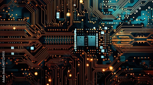 Closeup of circuit board