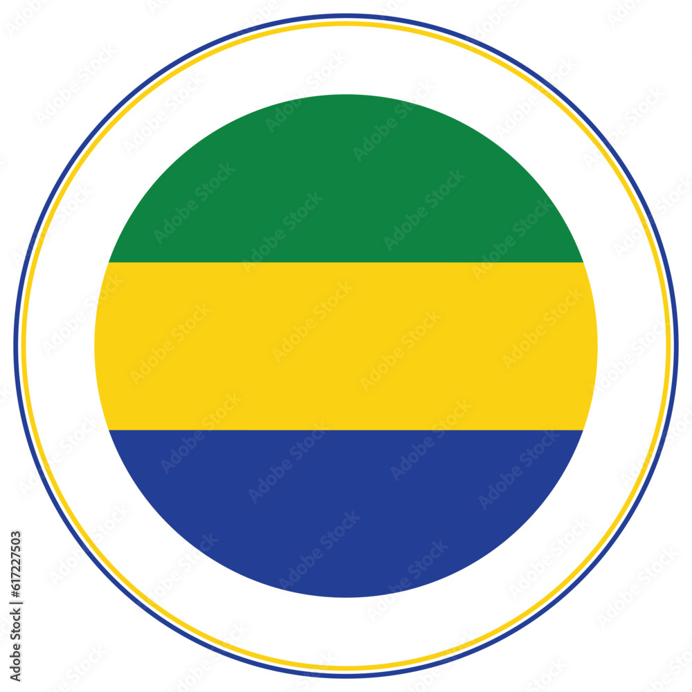 Gabon flag design shape. Flag of Gabon shape Gabon flag design shape. Flag of Gabon shape