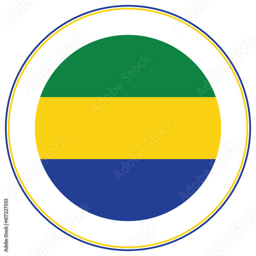 Free Download Gabon flag design shape. Flag of Gabon shape - GFXLoad