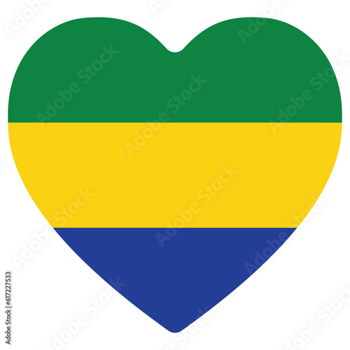 Free Download Gabon flag design shape. Flag of Gabon shape - GFXLoad