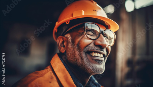 Young and mature construction workers exude confidence and expertise generated by AI