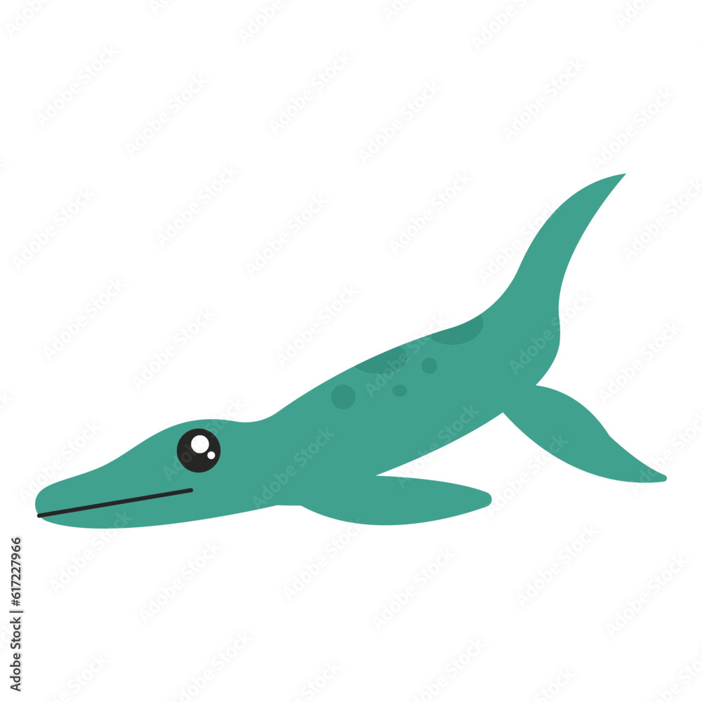 Obraz premium flat dinosaurs vector ilustration