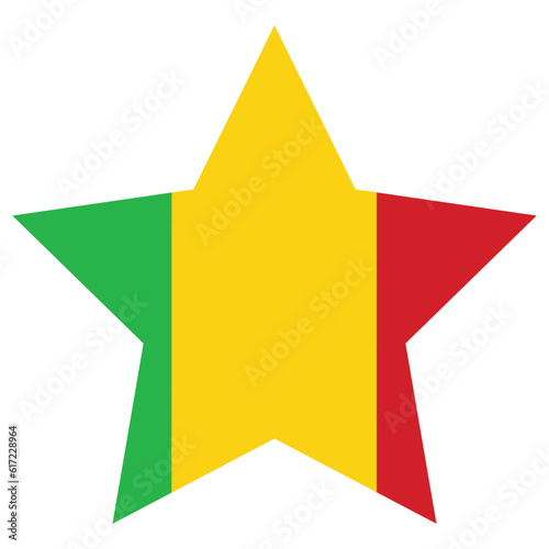 Mali flag shape. Flag of Mali design shape circle shape 