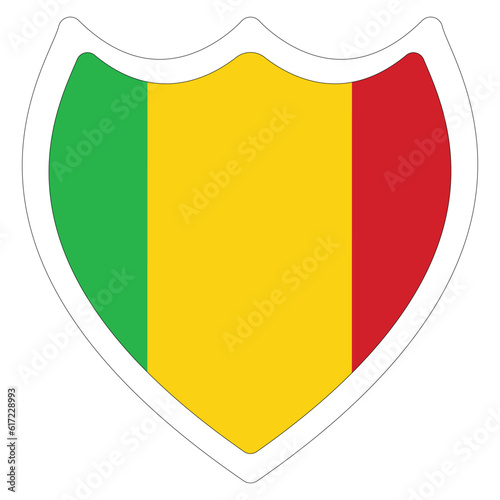Mali flag shape. Flag of Mali design shape circle shape 