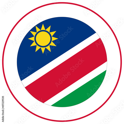 Namibia flag design shape. Flag of Namibia design shape