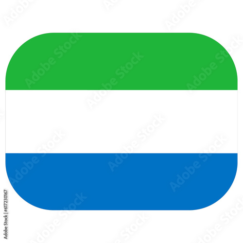 Sierra Leone flag design shape. Fag of Sierra Leone icon