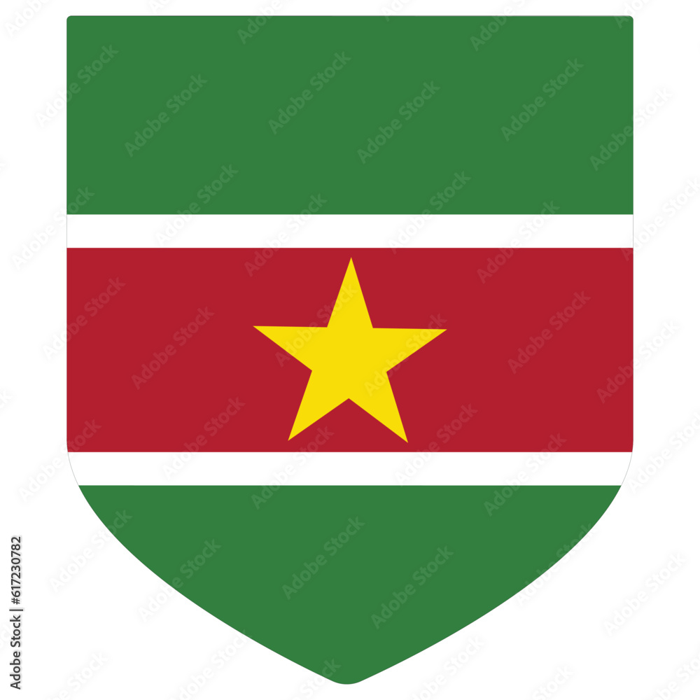 Suriname flag design shape. Flag of Suriname design shape. Suriname flag design shape. Flag of Suriname design shape.