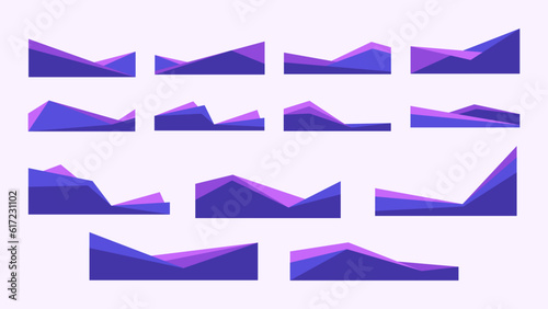 Set of abstract business footer , Business frame, header. Business Banner.