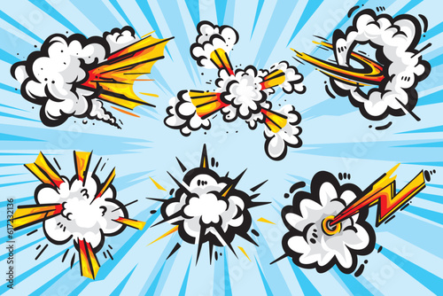 Comic Boom Cloud Motion Effect explotion