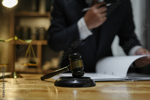 Partner lawyers or attorneys discussing a contract agreement. Successful businessmen have a contract in place to protect it,signing of modest agreements form in office...