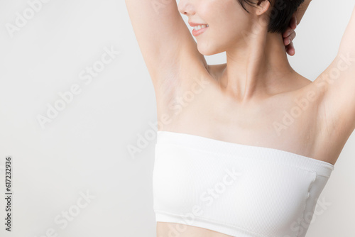 Valokuva Image of underarm hair removal, esthetic and beauty care	 no face