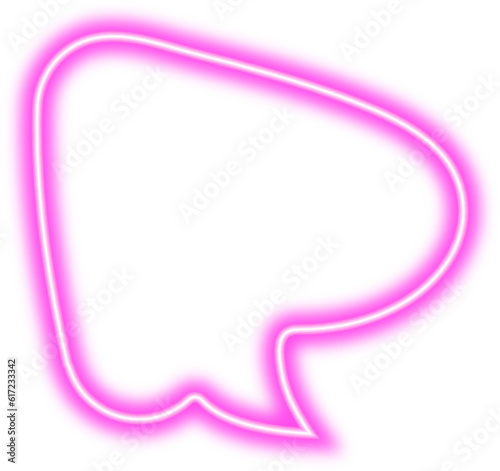 bubble speech neon light empty