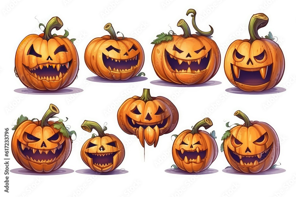 halloween pumpkin set halloween pumpkin set