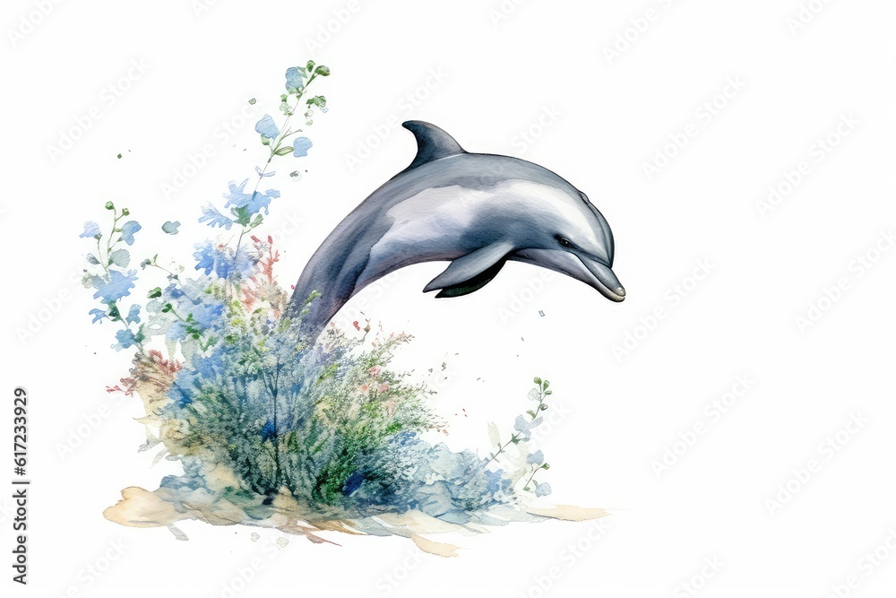 Fototapeta premium dolphin jumping out of water