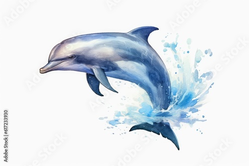 dolphin jumping isolated on white © Man888