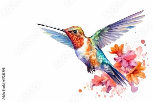 hummingbird and flower © Man888