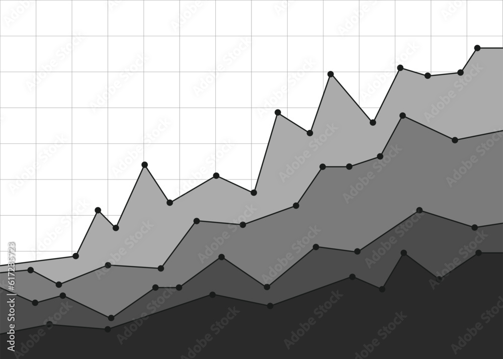Fototapeta premium stock market graph forex price chart down trend profit economic boom
