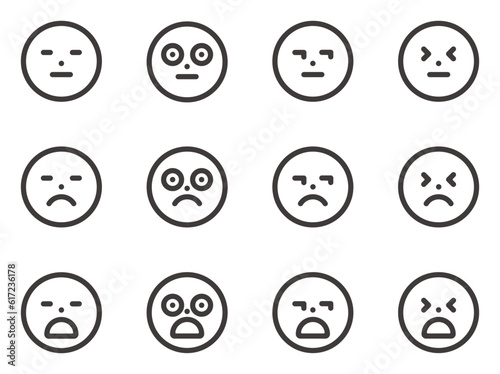 製品設計やアプリ開発やプログラミングに最適な、シンプルで使いやすい表情の絵文字アイコンセットNo.3
