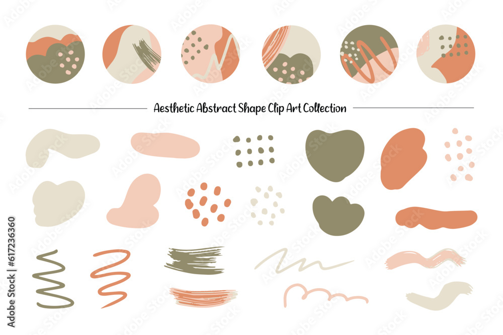 Aesthetic Modern Abstract Shape Collection