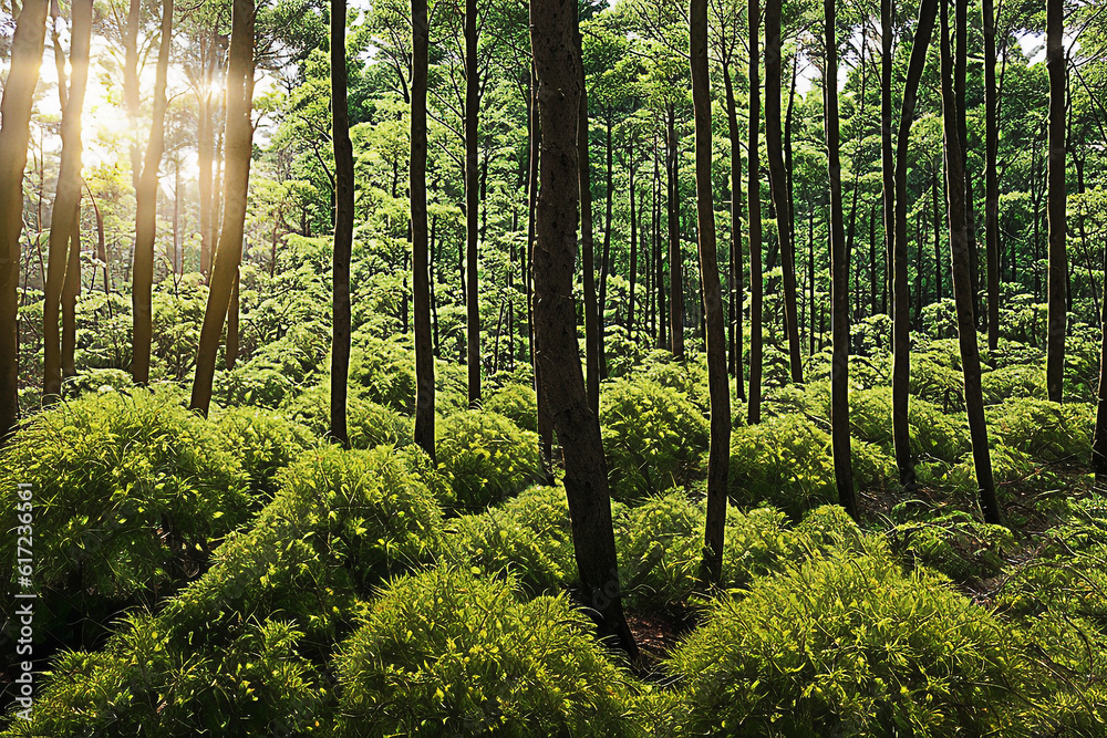 Obraz premium forest, tree, nature, green, landscape, wood, jungle, natural