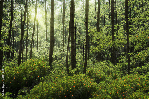 forest, tree, nature, green, landscape, wood, jungle, natural © jinna