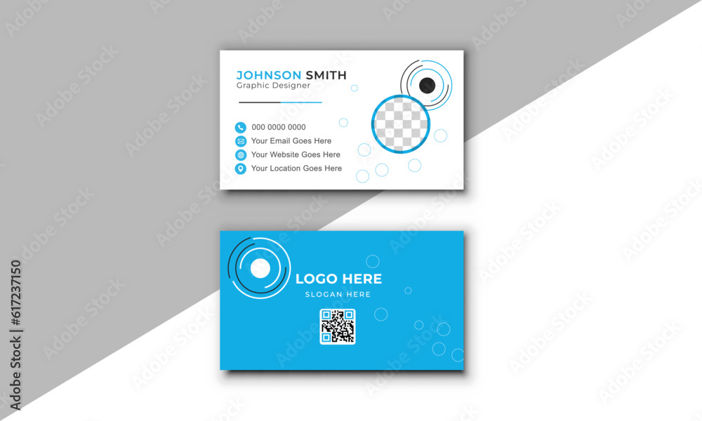 Simple and eye-catching corporate business card for business.