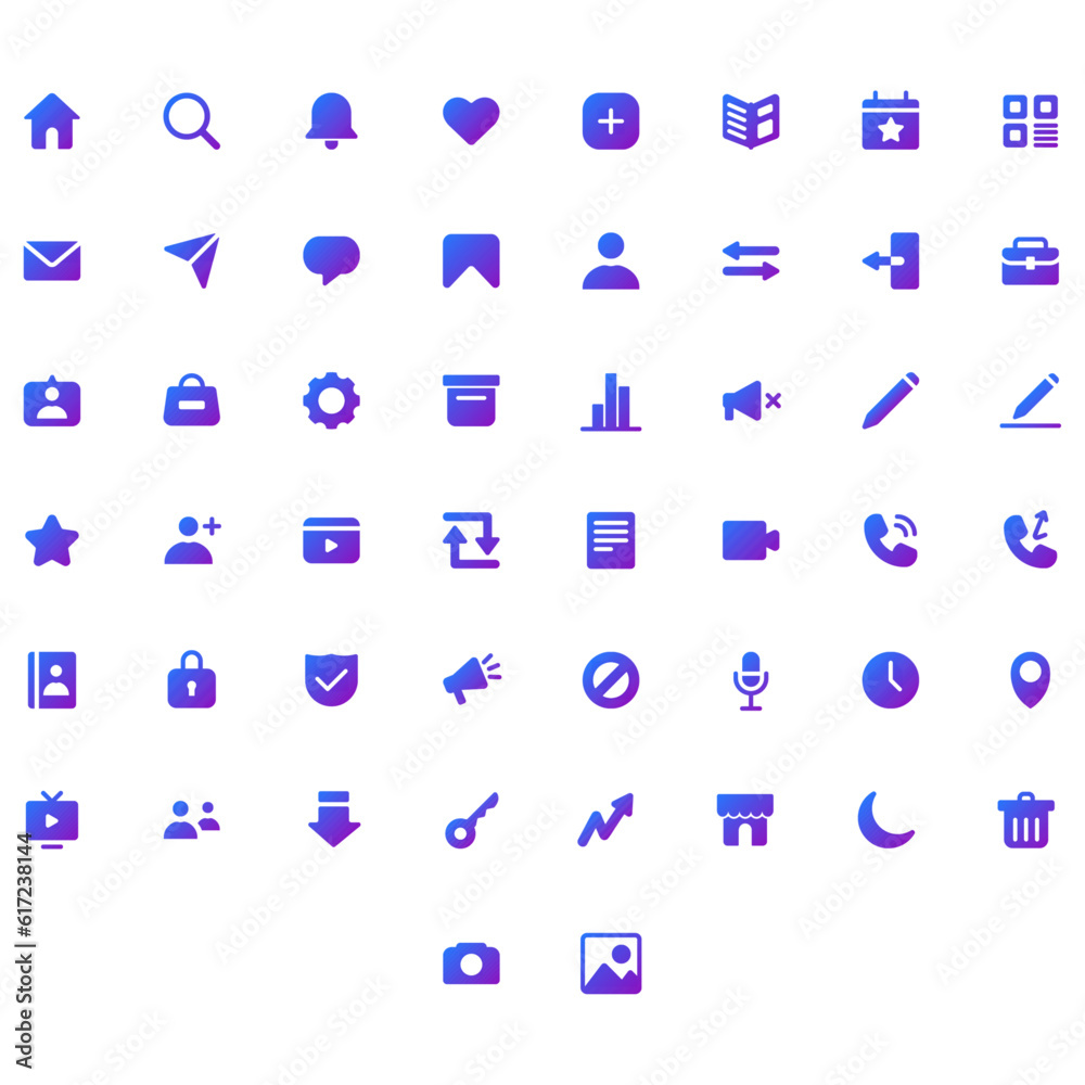 Vector of Social Media 1 Icon Set Solid Gradient. Perfect for user interface, new application. Vector of Social Media 1 Icon Set Solid Gradient. Perfect for user interface, new application.