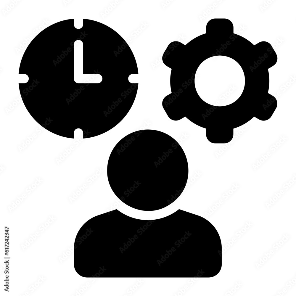 time management glyph icon