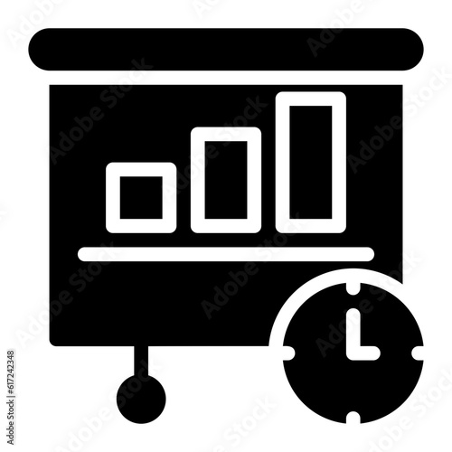 working time glyph icon
