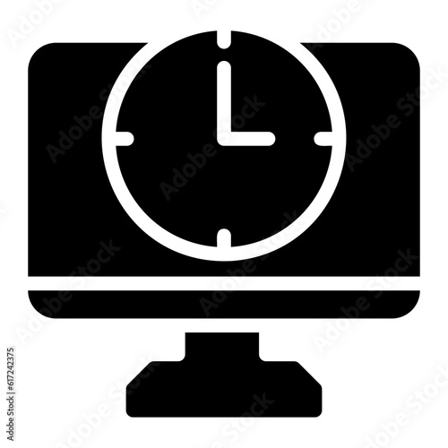 working time glyph icon