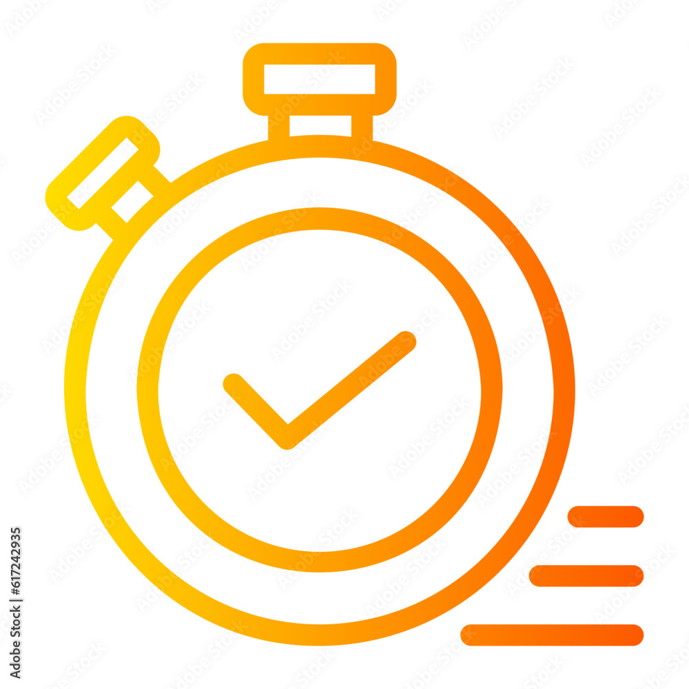 on time gradient icon