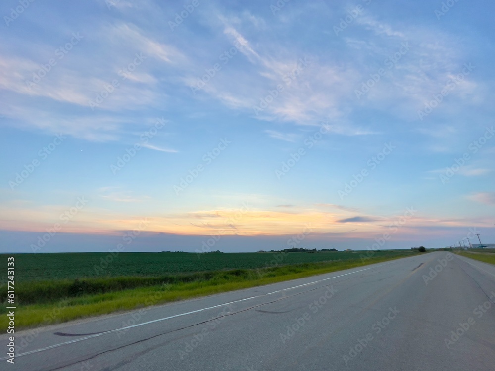 Grande Prairie, Alberta, Canada, on the highway