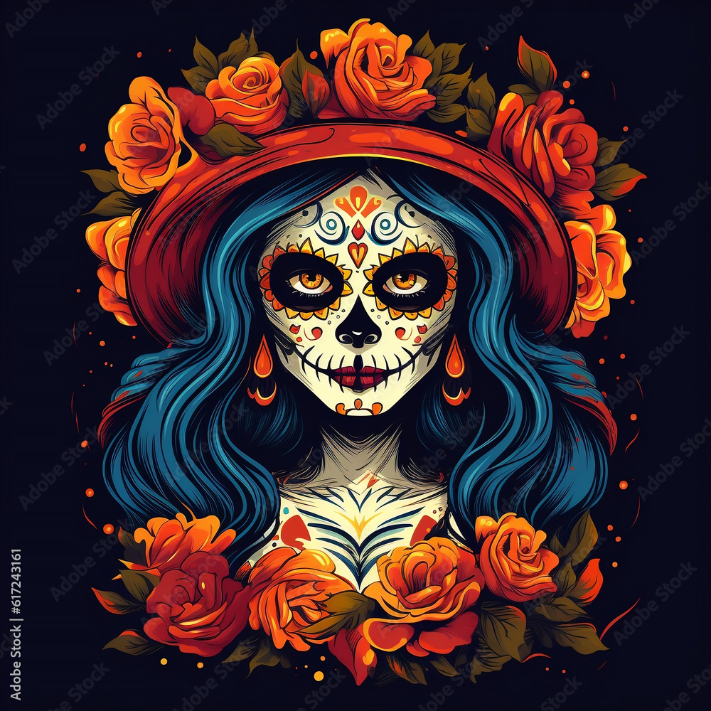 Mexican day of the dead Women Mexican day of the dead Women