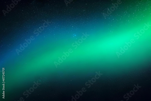 Dark color gradient background, green blue lights on grainy black backdrop